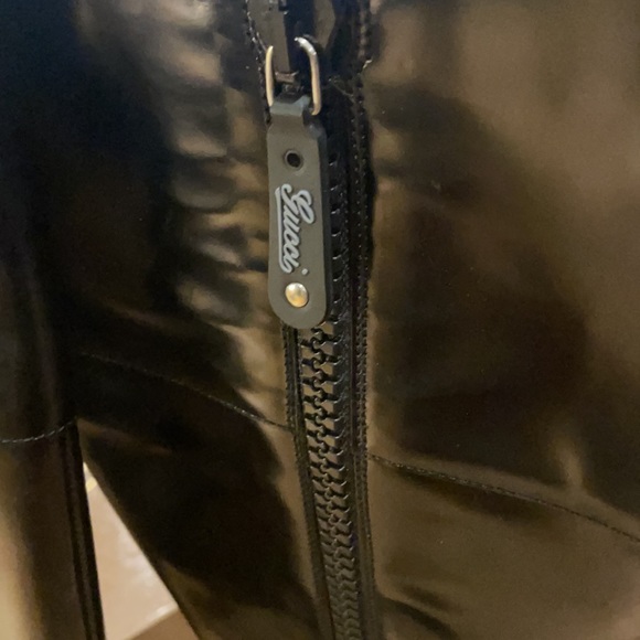 Gucci hi-gloss leather knee high boot - Picture 2 of 7